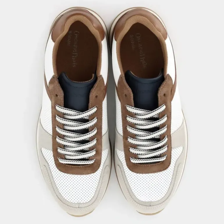 SNEAKERS BIANCO+BEIGE+MARRONE AC-E25U-10