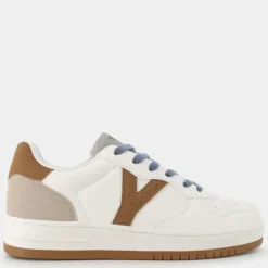 SNEAKERS BIANCO + MARRONE + CELESTE HZ-E25U-01