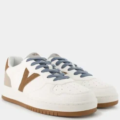 SNEAKERS BIANCO + MARRONE + CELESTE HZ-E25U-01