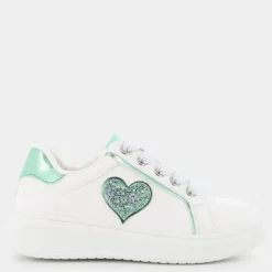 SNEAKERS BIANCO VERDE SM-E25B-06