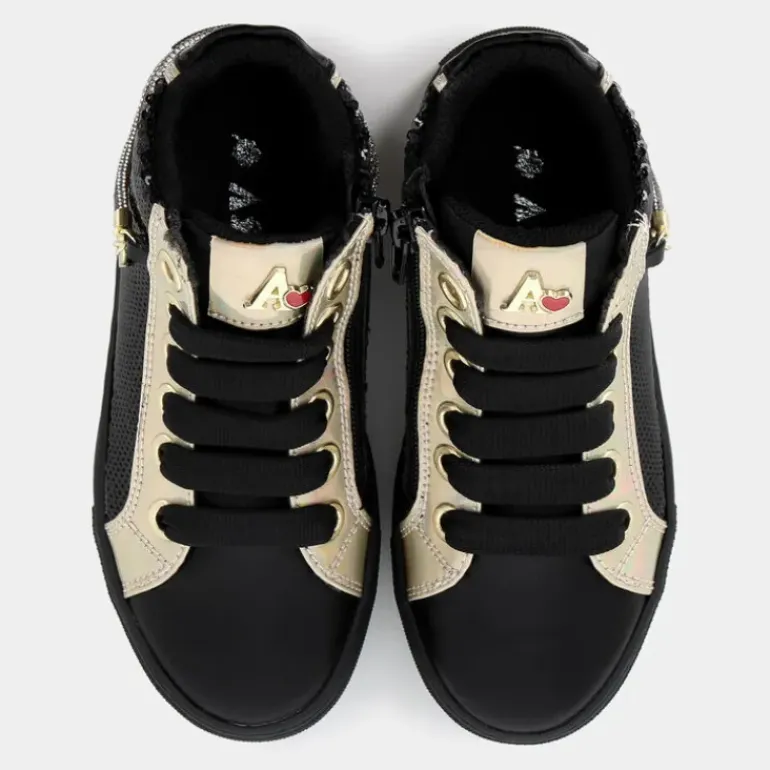 15937- SNEAKERS NERO ORO AG-16504