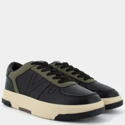 SNEAKERS NERO/VERDE OLIVA HZ-I24U-03