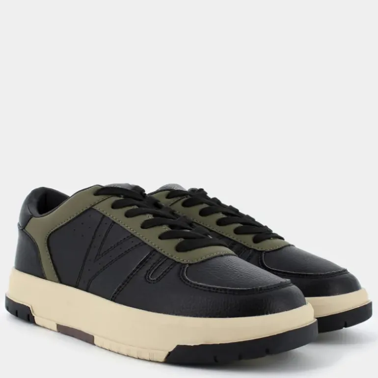 SNEAKERS NERO/VERDE OLIVA HZ-I24U-03