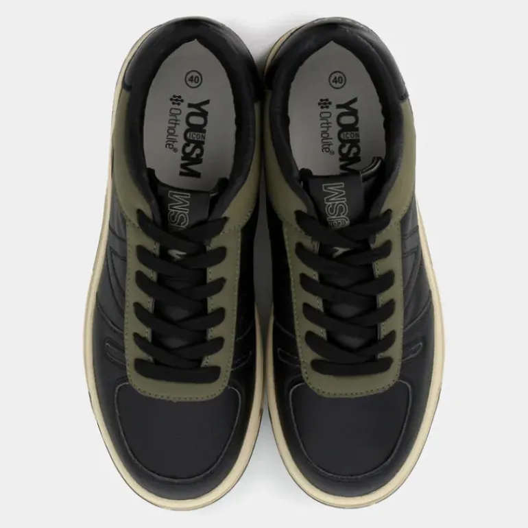 SNEAKERS NERO/VERDE OLIVA HZ-I24U-03