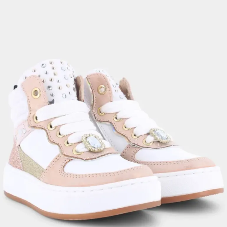 15194- SNEAKERS ROSA BIANCO ORO AG15562