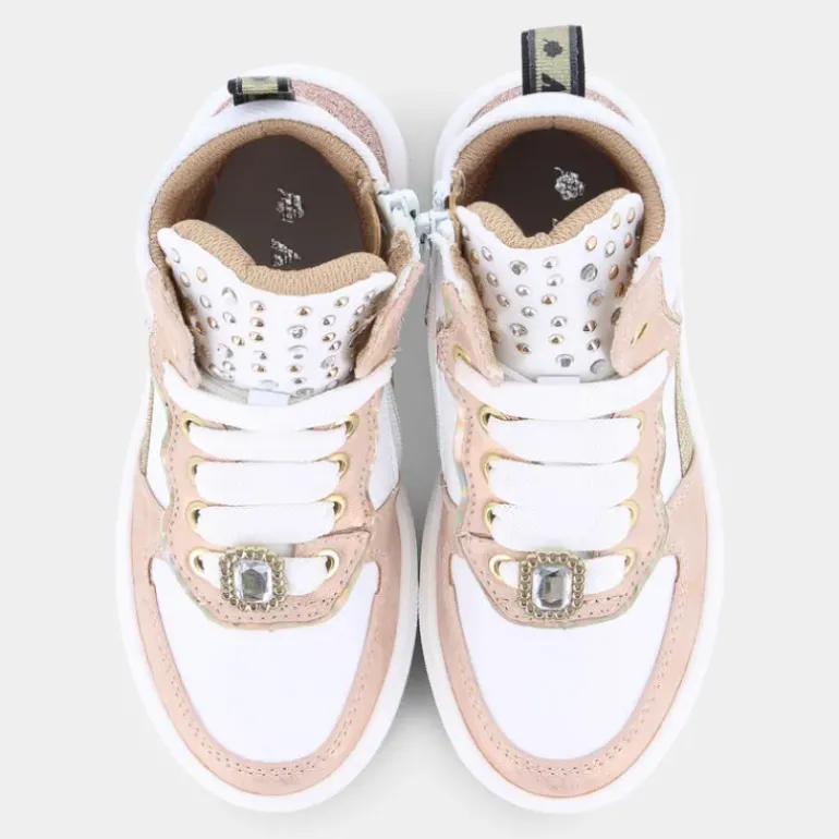 15194- SNEAKERS ROSA BIANCO ORO AG15562