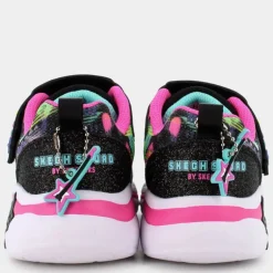 SNUGGLE SNEAKS - SKECH SQUAD- SPORTIVE BLACK SPARKLE/MULTI 302214L