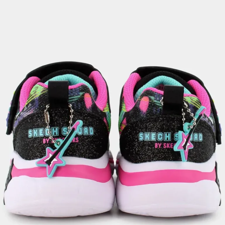SNUGGLE SNEAKS - SKECH SQUAD- SPORTIVE BLACK SPARKLE/MULTI 302214L
