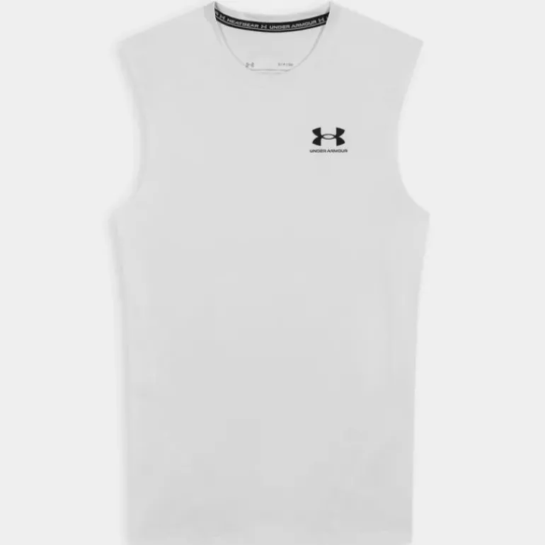 UA HG Armour Comp LS- T-SHIRT BIANCO 1361522