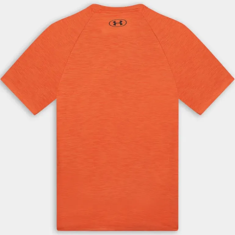 UA TECH TEXTURED SS- T-SHIRT FIRE/ARES RED 1382796