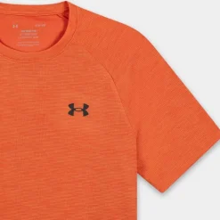 UA TECH TEXTURED SS- T-SHIRT FIRE/ARES RED 1382796