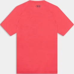 UA TECH TEXTURED SS- T-SHIRT ROSSO 1382796