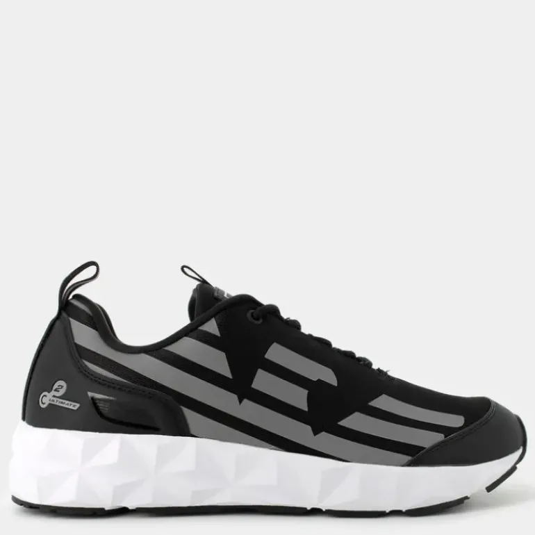 XK433- SNEAKERS BLACK+SILVER X8X217