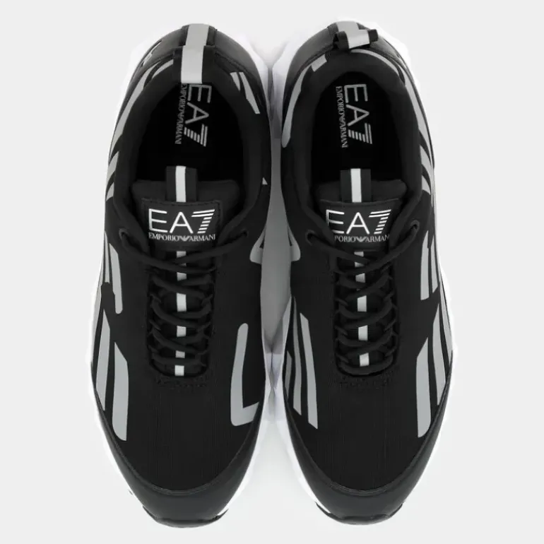 XK433- SNEAKERS BLACK+SILVER X8X217