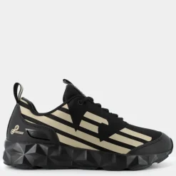 XK433- SNEAKERS TRIPLE BL+LIGHT GOLD X8X217