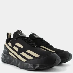 XK433- SNEAKERS TRIPLE BL+LIGHT GOLD X8X217