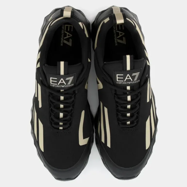 XK433- SNEAKERS TRIPLE BL+LIGHT GOLD X8X217