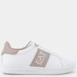XK346- SNEAKERS WHITE+FAWN+GOLD X8X102