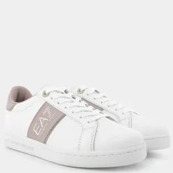 XK346- SNEAKERS WHITE+FAWN+GOLD X8X102