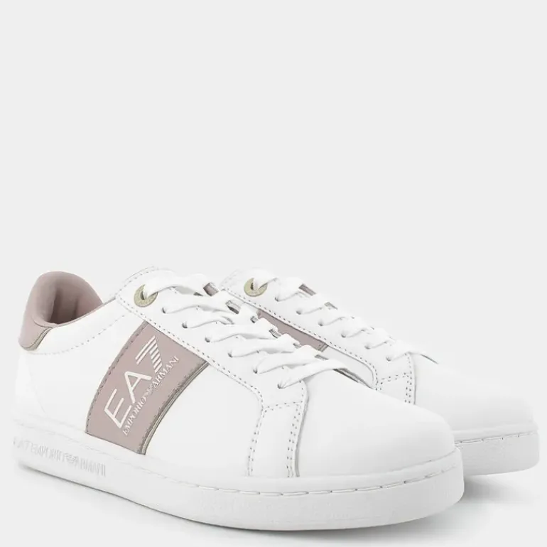 XK346- SNEAKERS WHITE+FAWN+GOLD X8X102