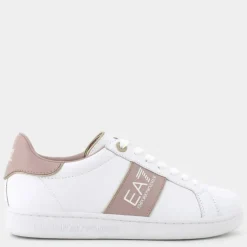 XK346- SNEAKERS WHITE+FAWN+GOLD X8X102