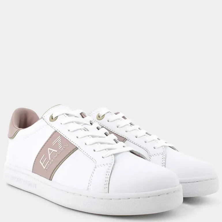 XK346- SNEAKERS WHITE+FAWN+GOLD X8X102